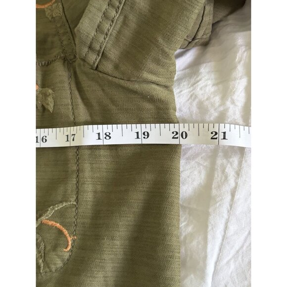 Anthropologie Hei Hei Floral Embroidered Military Green Field Jacket Size Small - Picture 11 of 12